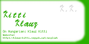 kitti klauz business card